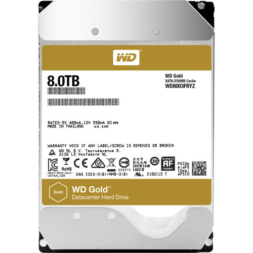 Western Digital 8TB Gold x3(interni) 24TB
